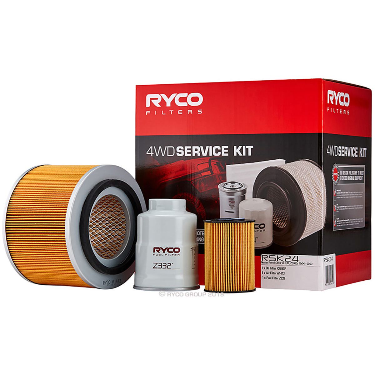 Ryco 4WD Filter Kit to suit Nissan Patrol GU IV ZD30DDTi - RSK24