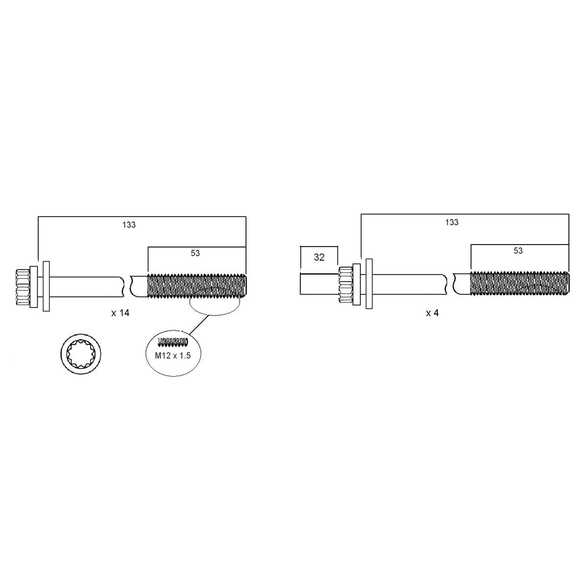 Permaseal HEAD BOLT SET - HBS185