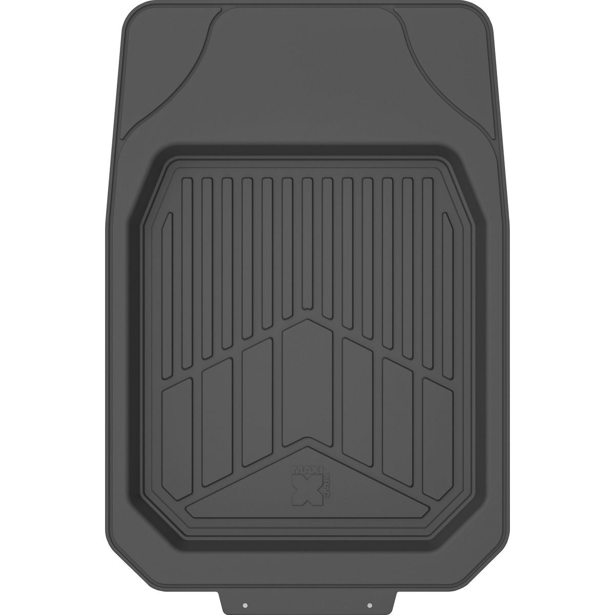 Maxi Trac 4WD Black Rubber Deep Dish Car Front Floor Mats Pair - MTCM2PCFDDBLK