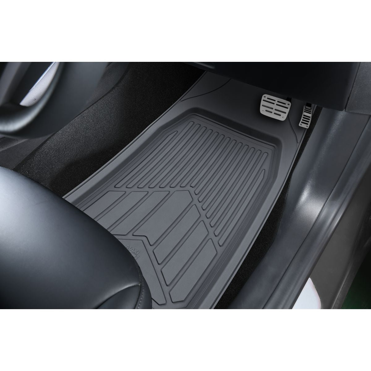 Maxi Trac 4WD Grey Rubber Deep Dish Car Front Floor Mats Pair - MTCM2PCFDDGRY