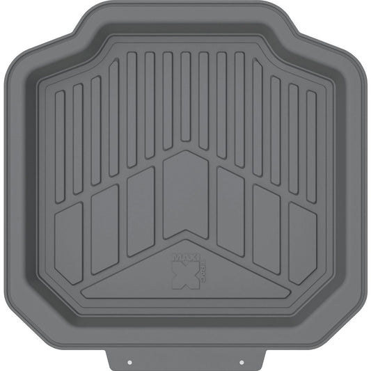 Maxi Trac 4WD Grey Rubber Deep Dish Car Rear Floor Mats Pair - MTCM2PCRDDGRY