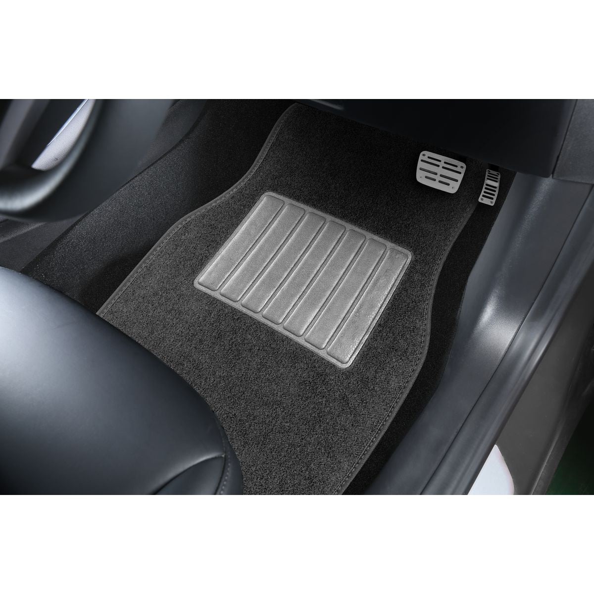 Gear Up Grey Carpet 4 Piece Floor Mat Set