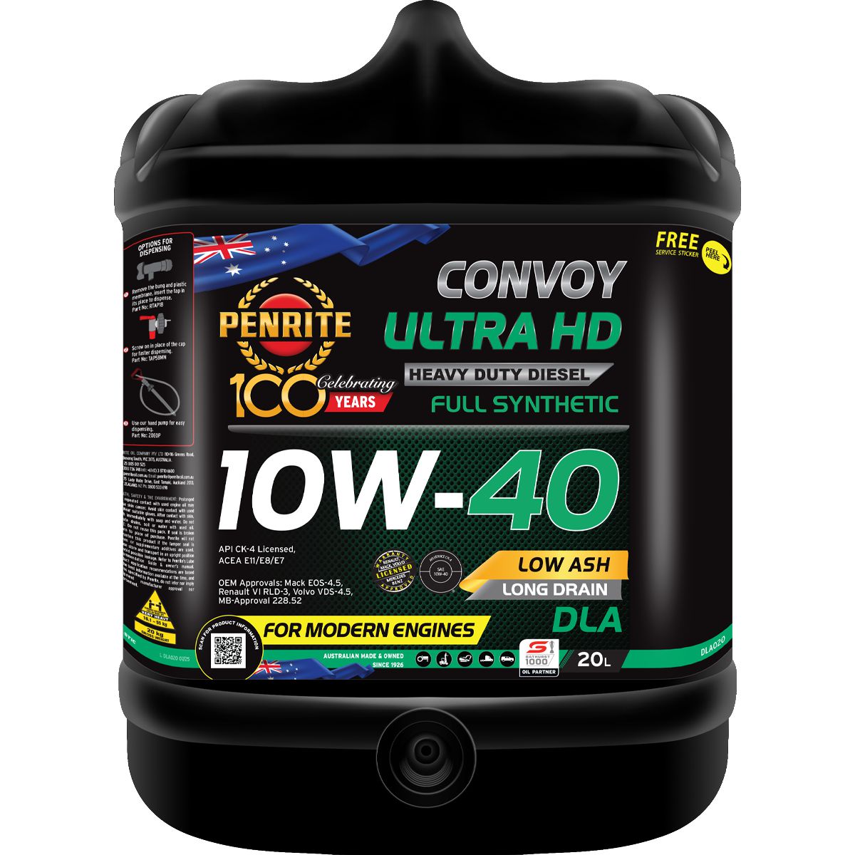 Penrite Diesel LA 10W-40 Engine Oil 20L - DLA020