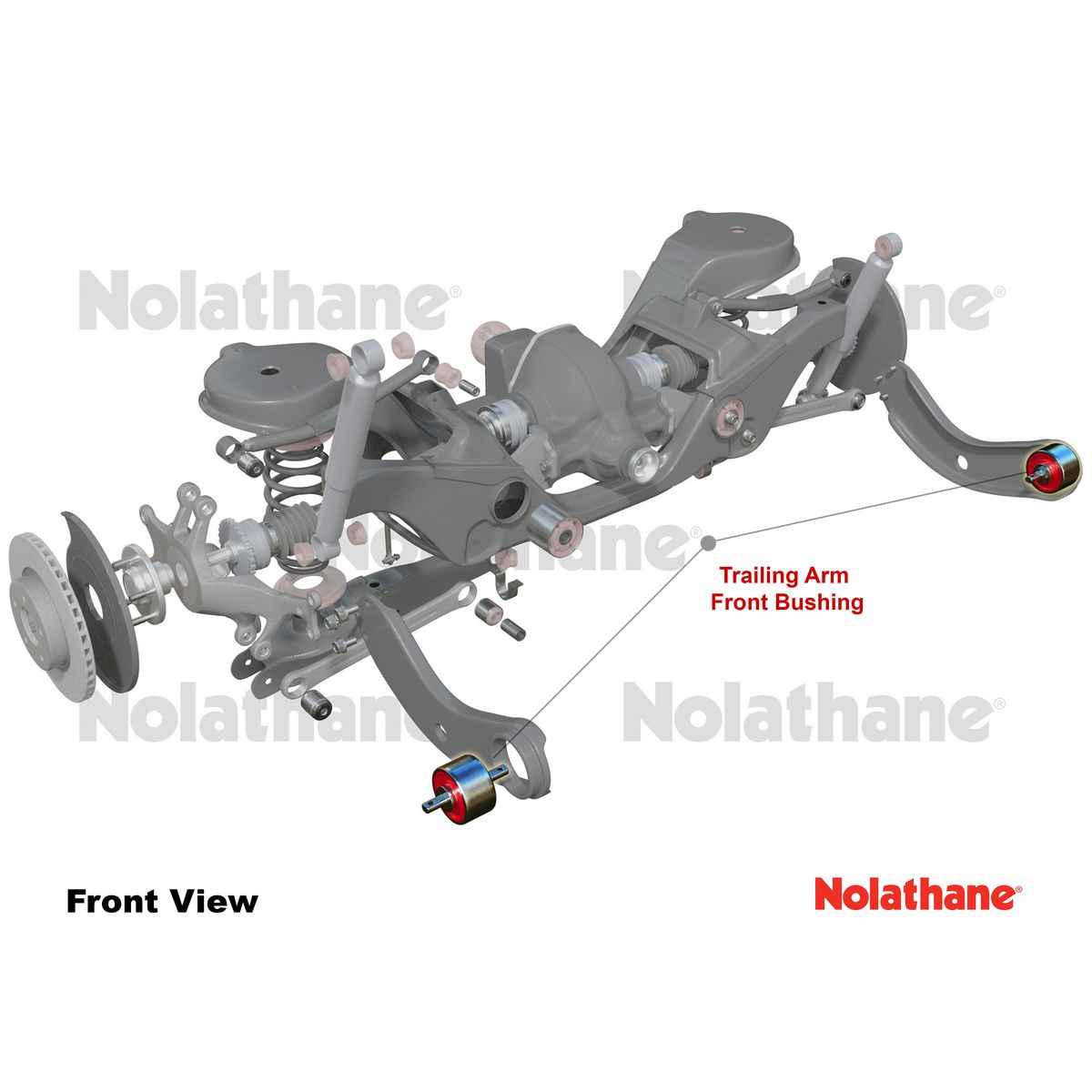 Nolathane Rear Lower Front Trailing Arm Bushing Kit - 46205A