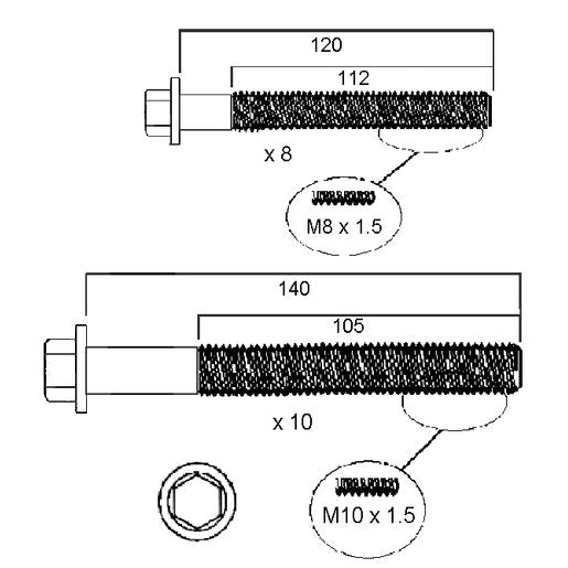 Permaseal Cylinder Head Bolt Set - HBS261