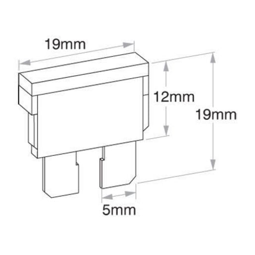 OEX Fuse Standard Blade 15A Blue (Pack of 100) - ACX1604