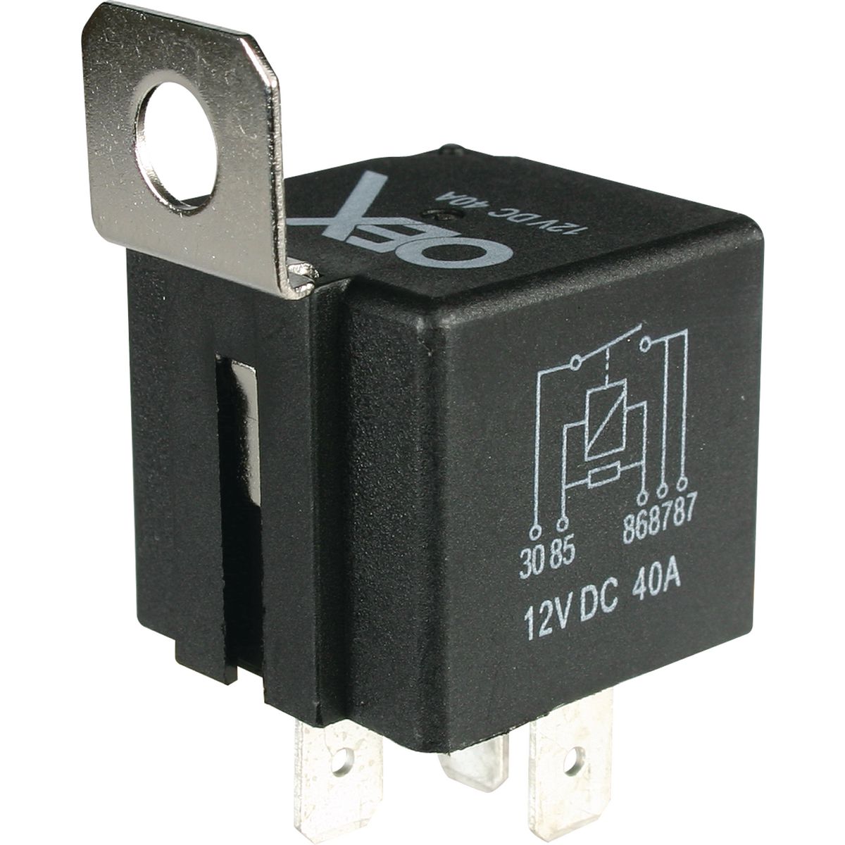 OEX Mini Relay 12V Normally Open 40A - Resistor Protected, Sealed - ACX1940RBL