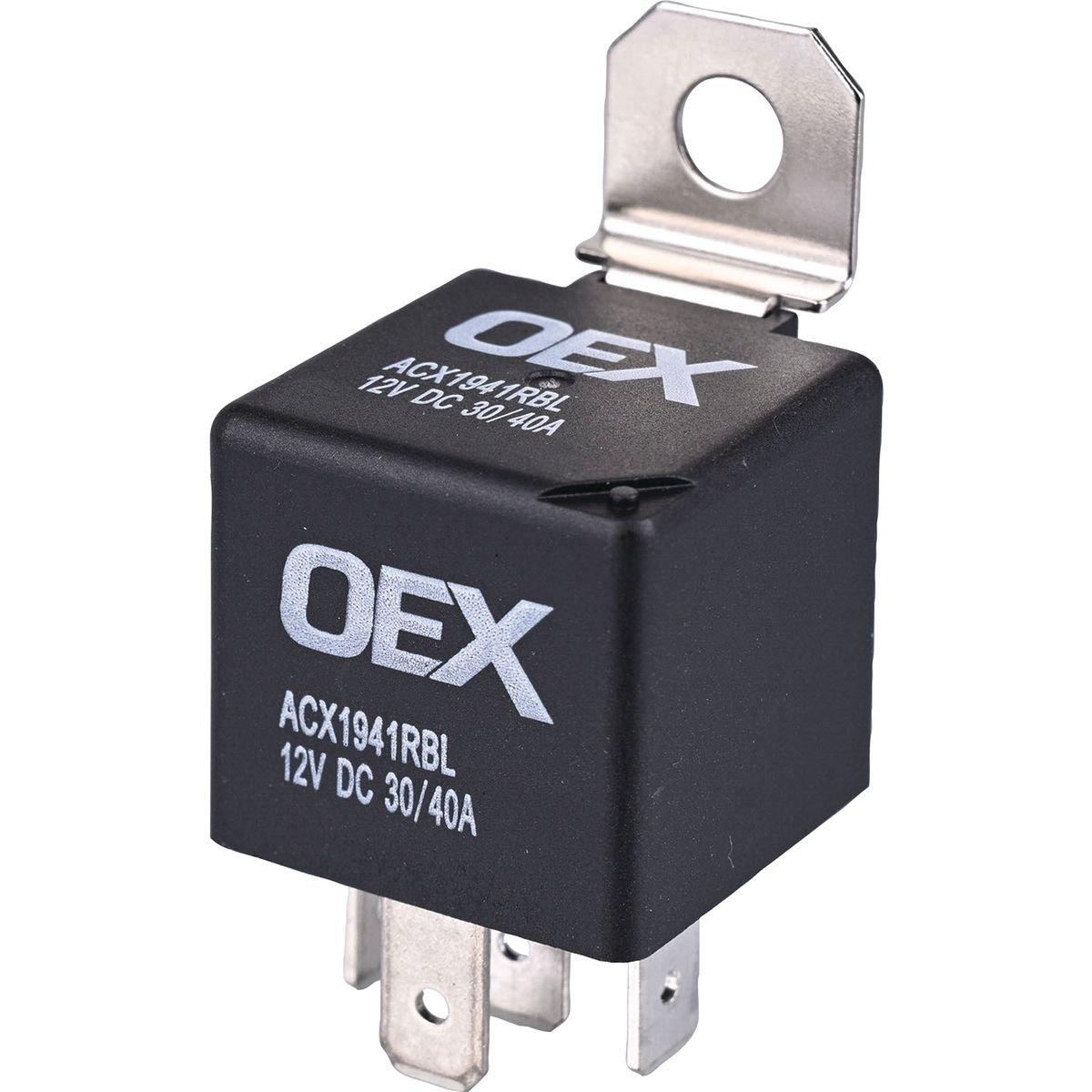 OEX Mini Relay 12V Change Over 30/40A - Resistor Protected, Sealed - ACX1941RBL