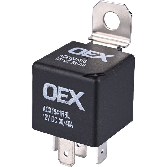 OEX Mini Relay 12V Change Over 30/40A - Resistor Protected, Sealed - ACX1941RBL