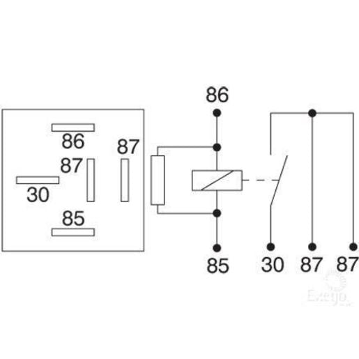 OEX Mini Relay 24V Normally Open 20A - Resistor Protected, Sealed - ACX1942RBL