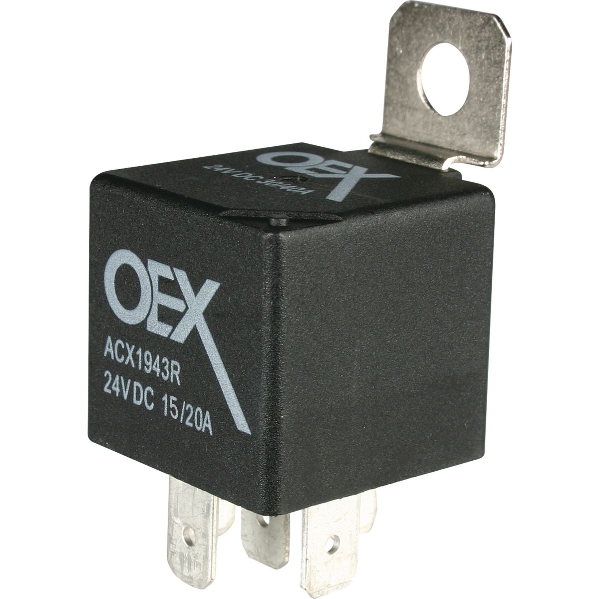 OEX Mini Relay 24V Change Over 15/20A 5 Pin - Resistor Protected, Sealed - ACX1943RBL