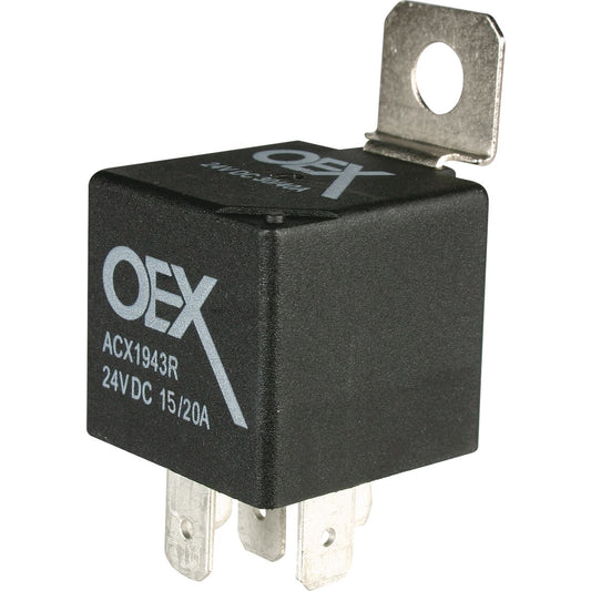 OEX Mini Relay 24V Change Over 15/20A 5 Pin - Resistor Protected, Sealed - ACX1943RBL