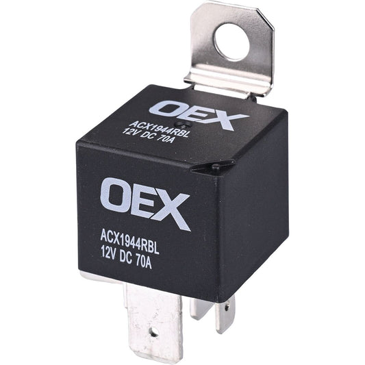 OEX Mini Relay 12V Normally Open 70A - Resistor Protected, Sealed - ACX1944RBL