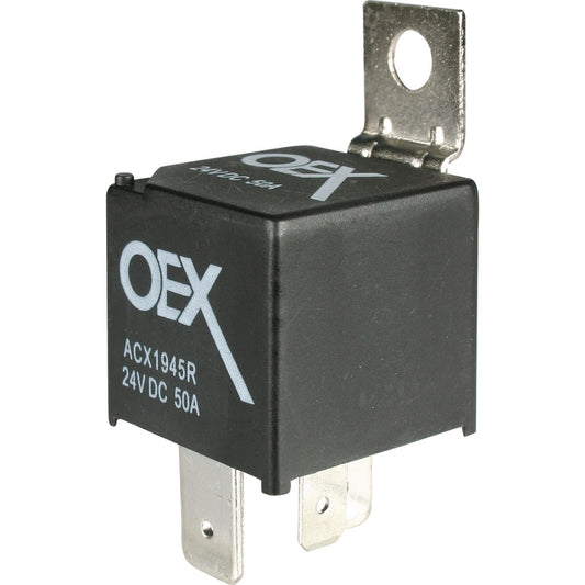 OEX Mini Relay 24V Normally Open 50A - Resistor Protected, Sealed - ACX1945RBL