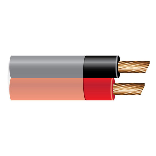 OEX Automotive Cable Twin Core 10mm Red/Black W/Clear Sheath 10M Roll - ACX0822