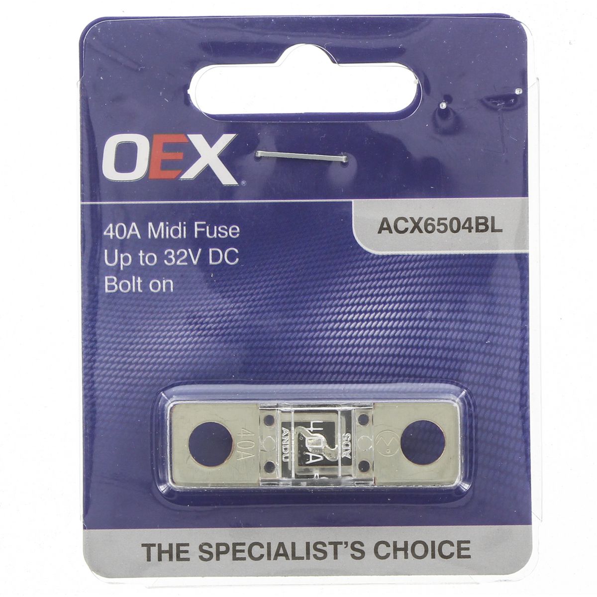 OEX Midi Fuse, 40A Bolt On - Single Pack - ACX6504BL