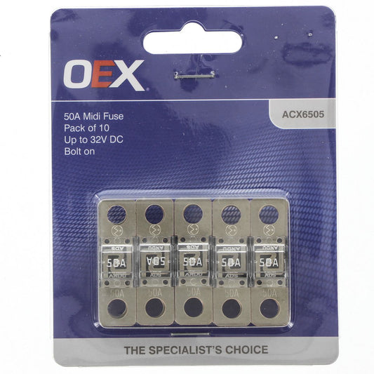 OEX 50A MIDI Fuse (10 Pack) - ACX6505