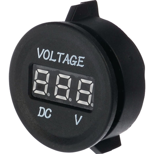 Drivetech 4x4 12/24V Round Voltmeter - DT-06104
