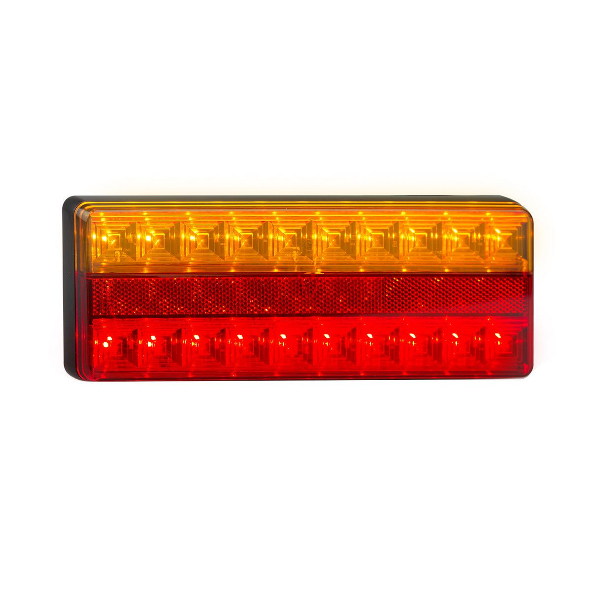 LED Autolamps 12V Stop/Tail/Indicator Lamps With Reflex Reflector With White Background - 275AR
