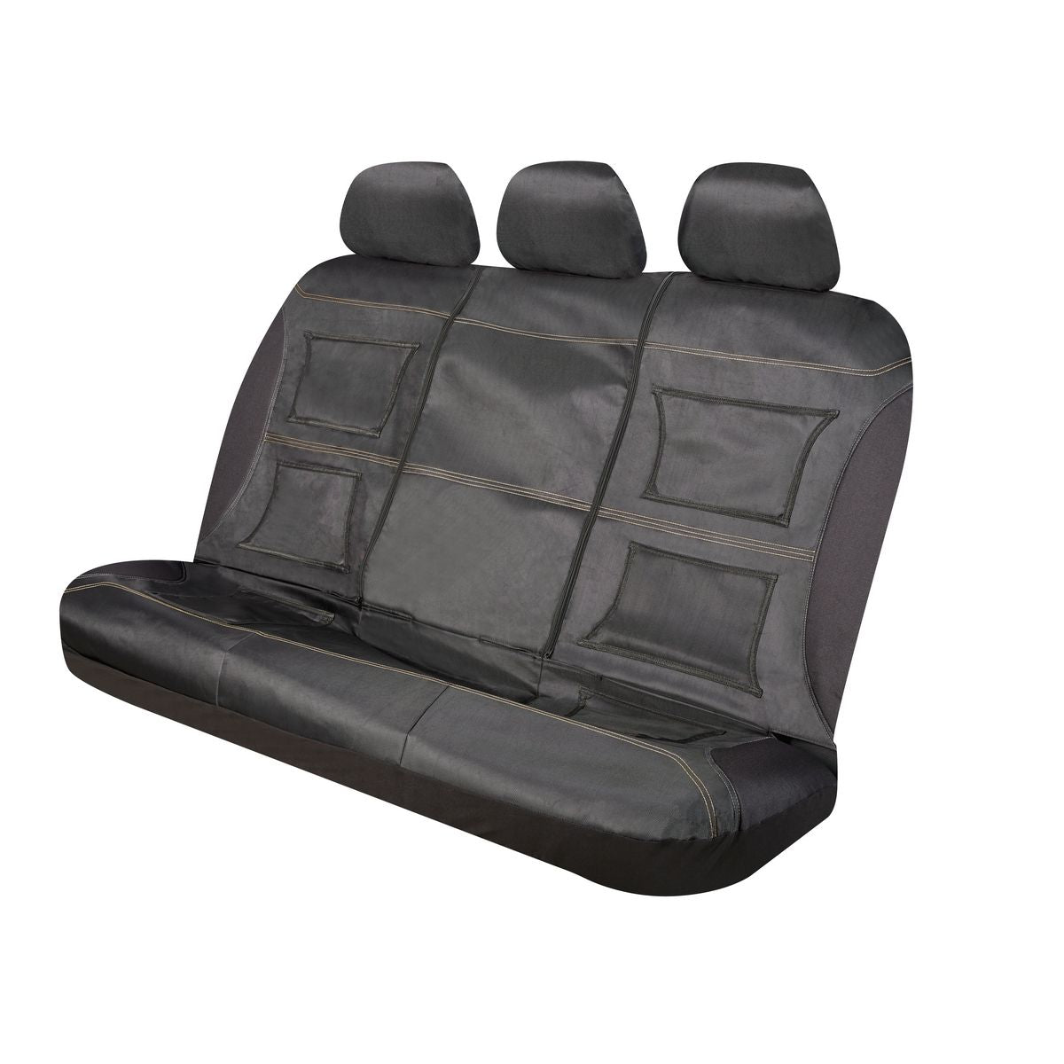 Maxi Trac 4x4 Heavy Duty Canvas Rip Stop Rear Seat Cover - MTSCREAR-BK-RPST