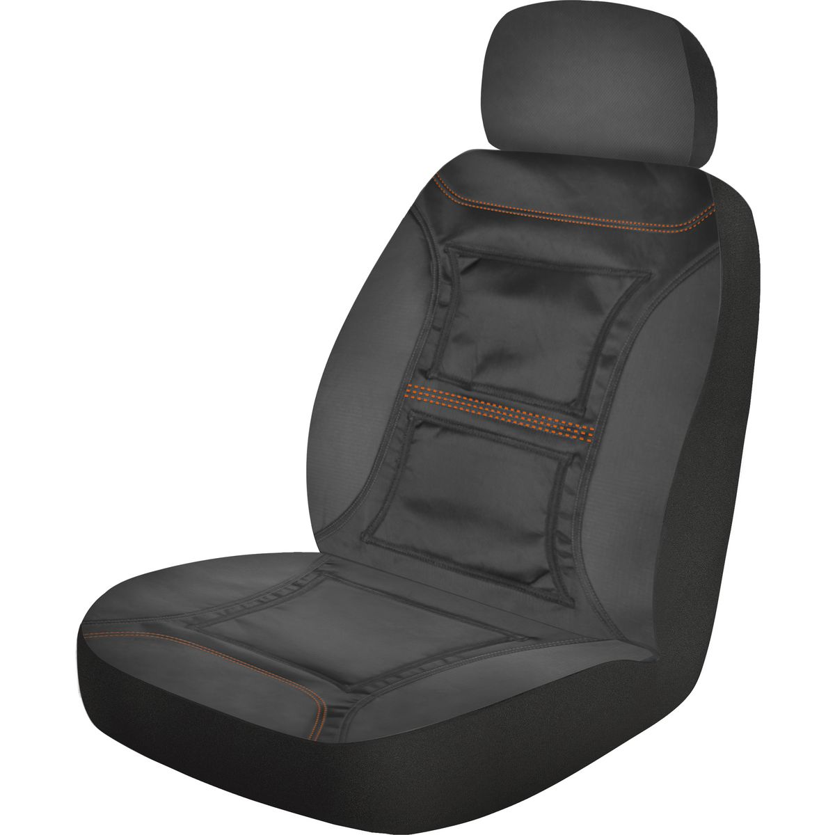 Maxi Trac 4x4 Canvas Rip Stop Front Seat Covers Pair - MTSCFTPRS30-BK-RS