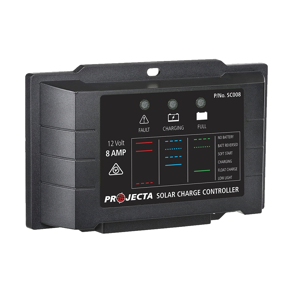 PROJECTA 8A 12V Solar Charge Controller 4 Stage Auto SC008