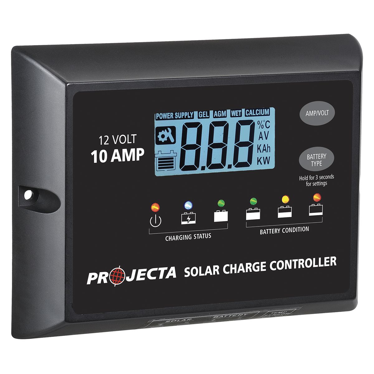 PROJECTA 10A 12V Solar Charge Controller 4 Stage Auto - SC110