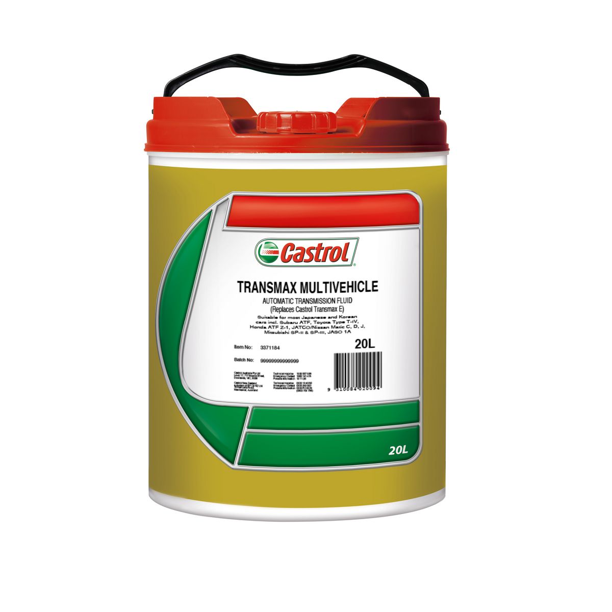 Castrol Transmax Multivehicle Transmission Oil 20L - 3371184