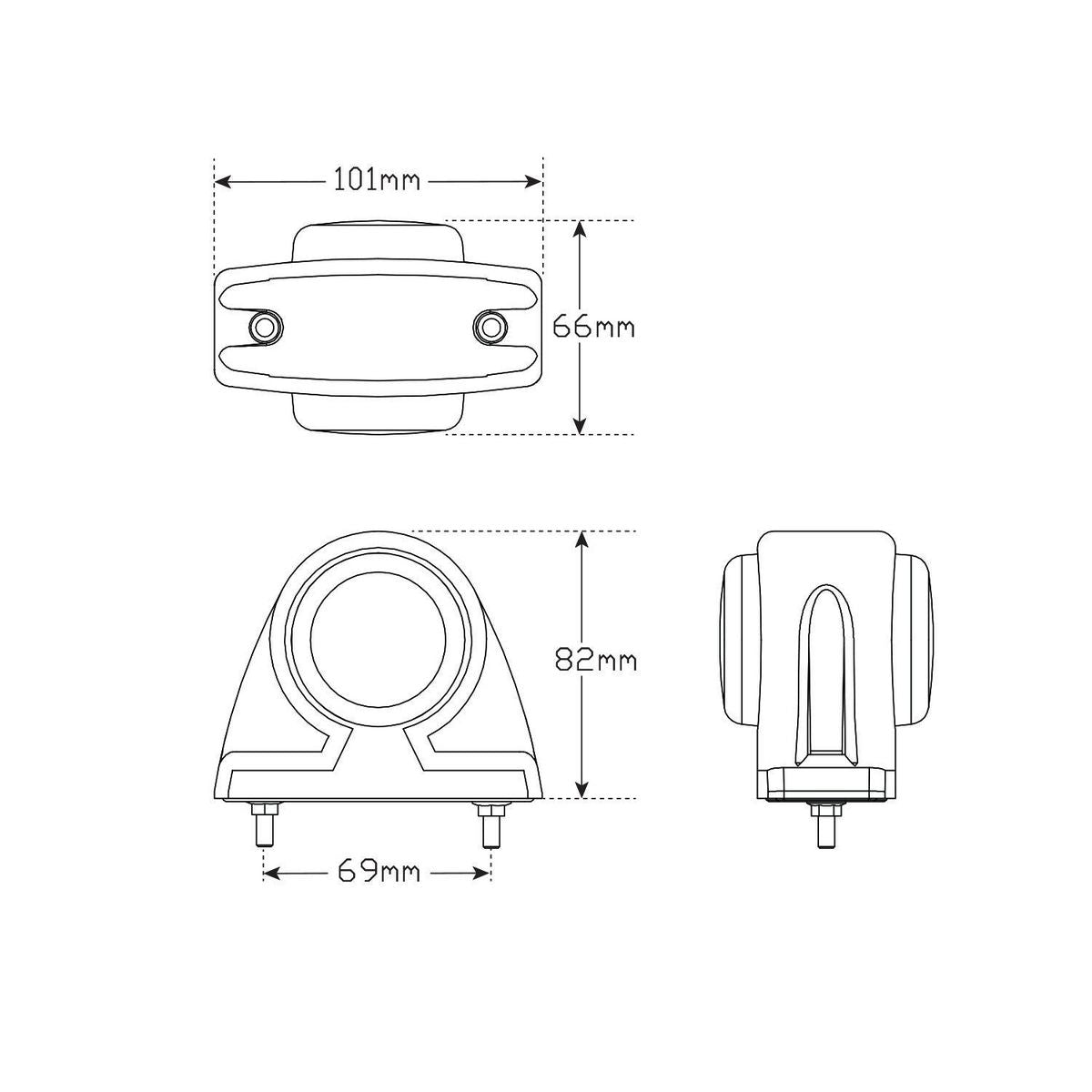 LED Autolamps Side Marker Lamp In Red/Amber LEDs - 1004ARM