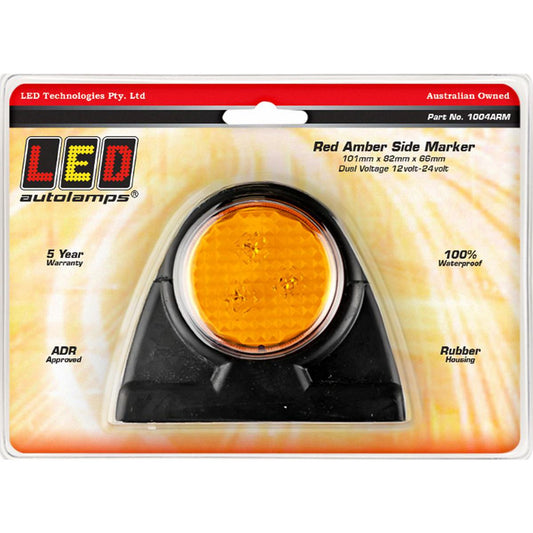 LED Autolamps Side Marker Lamp In Red/Amber LEDs - 1004ARM