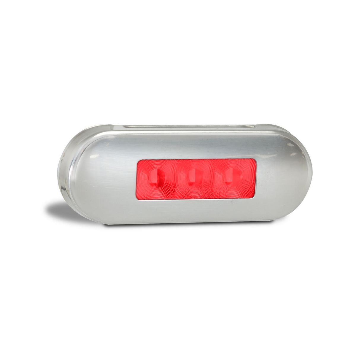 LED Autolamps 12/24V Red Rear End Outline Marker Stainless Steel Bezel - 86RRMB
