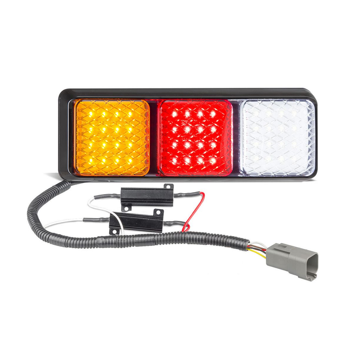 LED Autolamps 12V Stop/Tail/Ind/Rev LED Light Kit 450mm Loom DT04 Connector - SO282ARWM2LR450