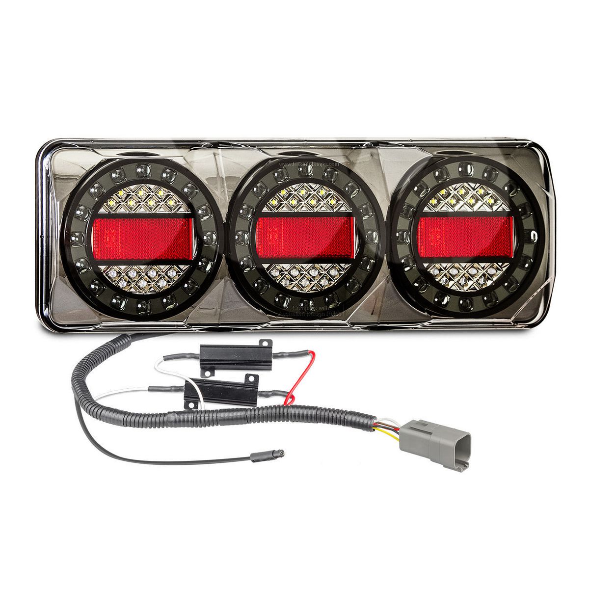 LED Autolamps Maxi Lamp 12V Stop/Tail/Indicator/Reverse/Reflector 3 Series LED Light - SOMAXI2LR/450B