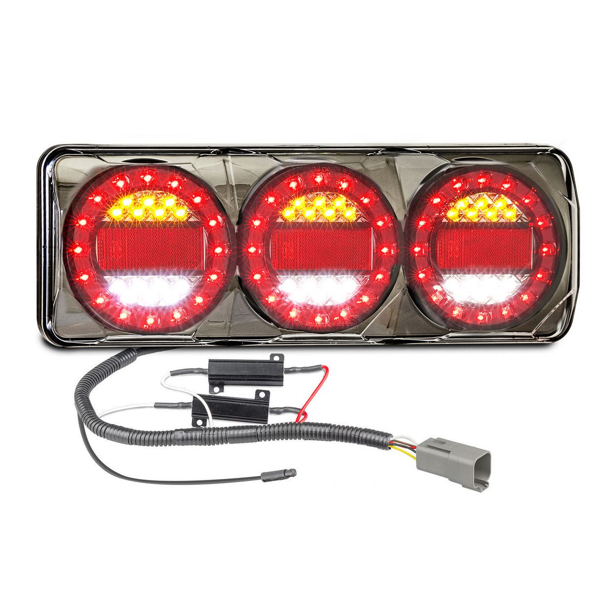 LED Autolamps Maxi Lamp 12V Stop/Tail/Indicator/Reverse/Reflector 3 Series LED Light - SOMAXI2LR/450B
