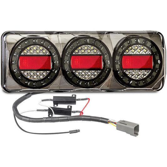 LED Autolamps Maxi Lamp 12V Stop/Tail/Indicator/Reverse/Reflector 3 Series LED Light - SOMAXI2LR/450B