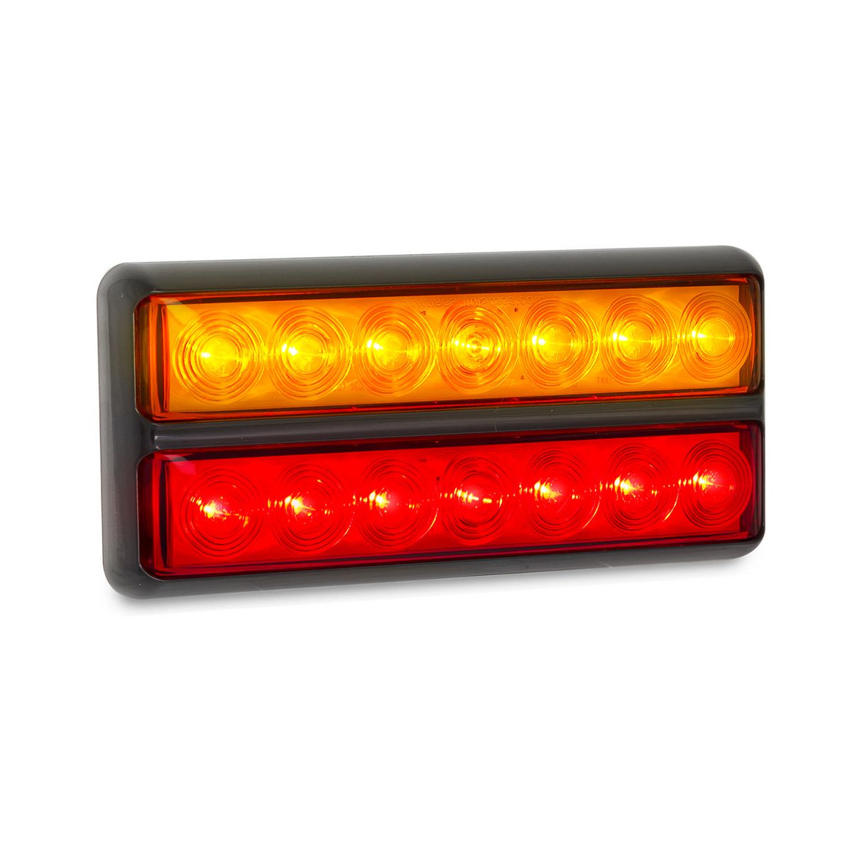 LED Autolamps 12V Stop/Tail/Indicator Lamp With Connector Plug 14 Square LEDs - 207BAR4P