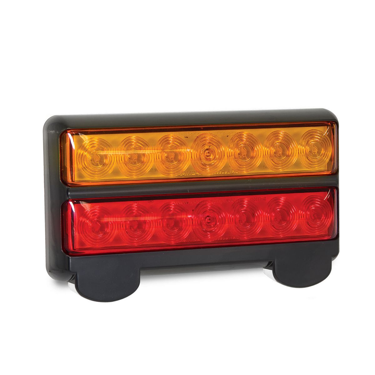 LED Autolamps- 12V Stop/Tail/Indicator Light With Licence Plate Lamp 14 Square LEDs - 207BARL4P