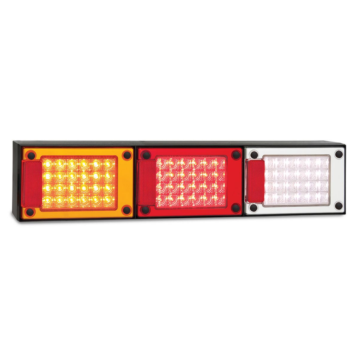 LED Autolamps Multi Volt Jumbo Stop/Tail/Indicator/Reverse Lamp Assembly - J3BARWM