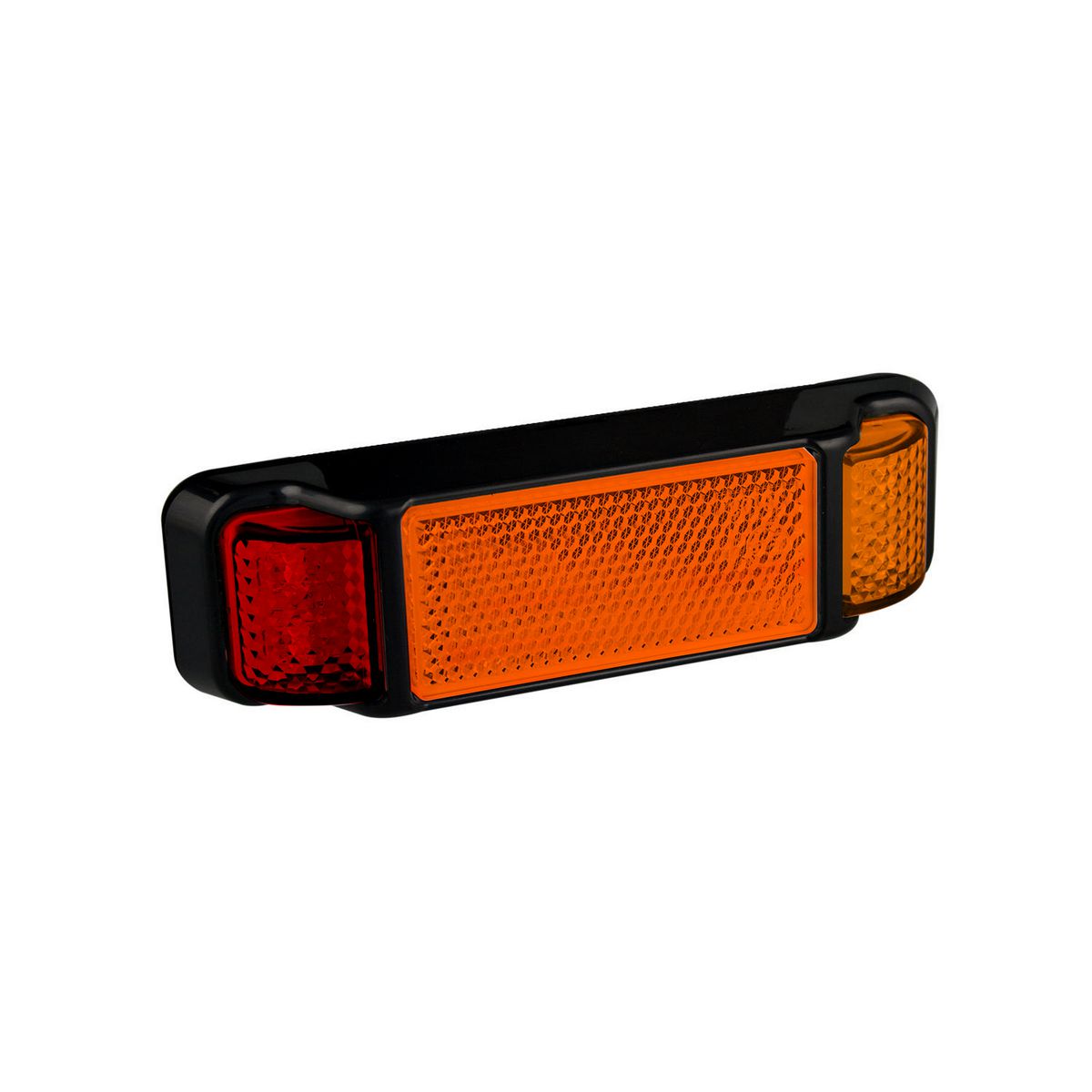 LED Autolamps 12/24V Side Marker LED Light Red Amber With Reflector - 38ARMB