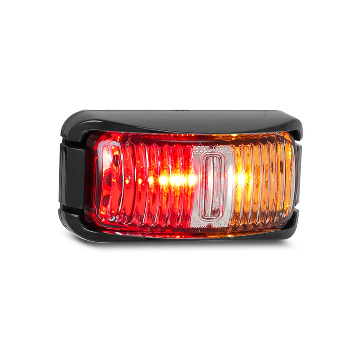 LED Autolamps Side LED Marker Red/Amber 12/24v Red/Amber Lens 16cm Cable 10 Pack - 42ARMB