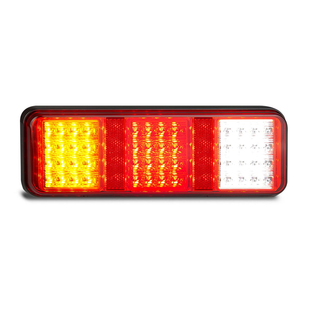 LED Autolamps 12/24V Stop/Tail/Indicator/Reverse Lamp With Inbuild Reflectors - 283ARWM