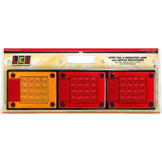 LED Autolamps 12/24V Stop/Tail/Indicator 460x130x33m Blister Pack - 460ARRM