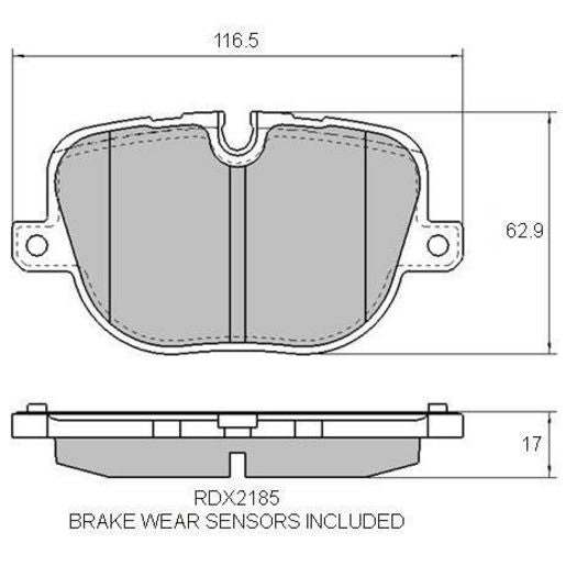 RDA Brakes Extreme Brake Pad Set Rear - RDX2185SM