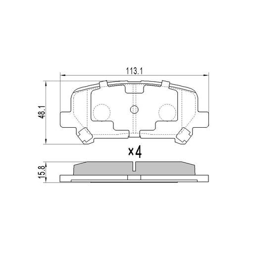 RDA GP Max Brake Pad Set Rear - RDB2263