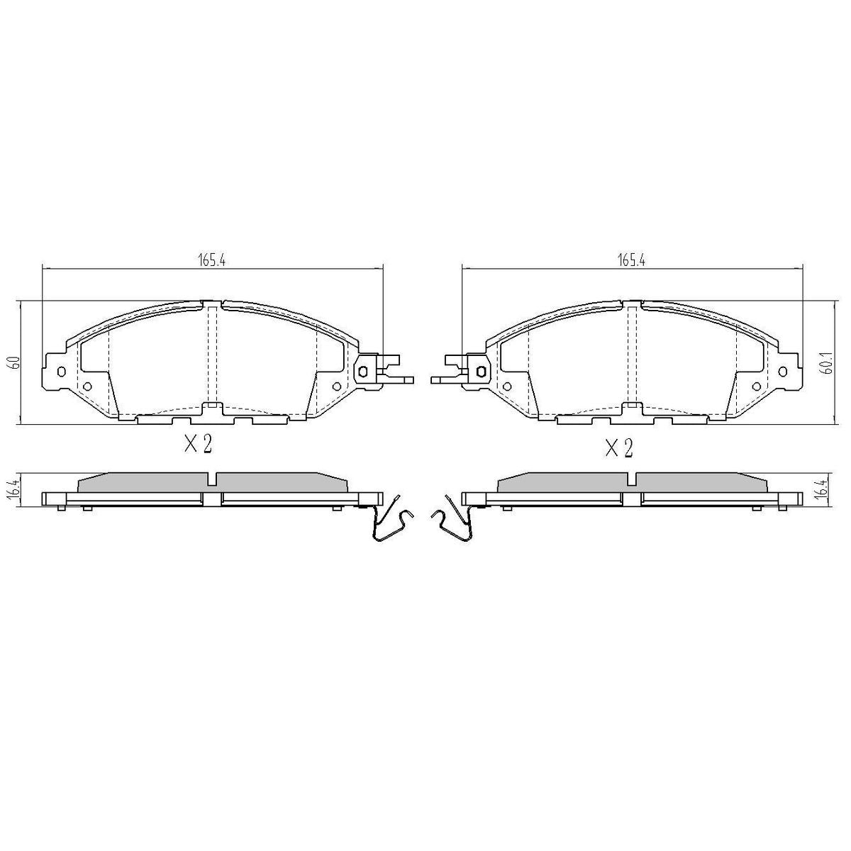 RDA GP Max Brake Pad Set Front - RDB2384