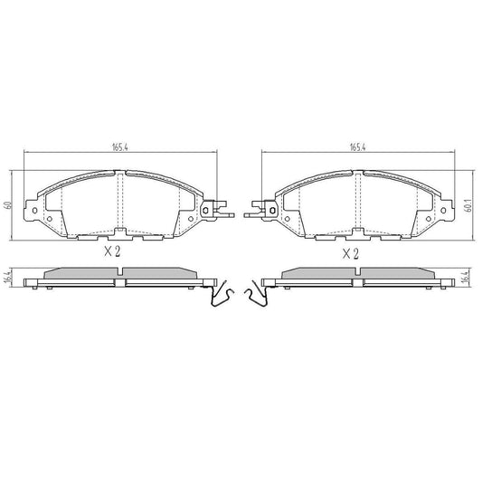 RDA GP Max Brake Pad Set Front - RDB2384