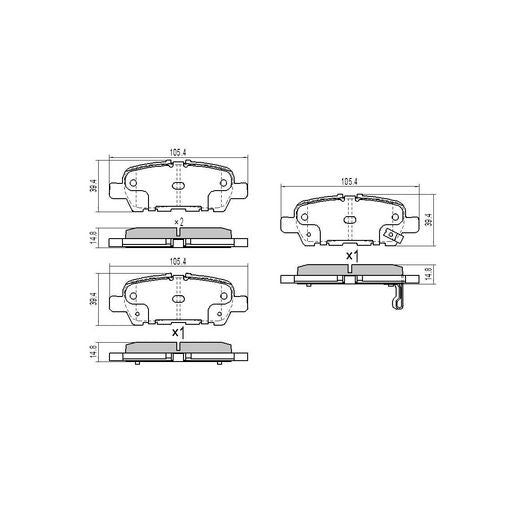 RDA GP Max Brake Pad Set Rear - RDB2386