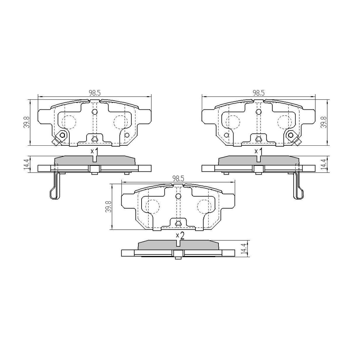 RDA GP Max Brake Pad Set Rear - RDB2394