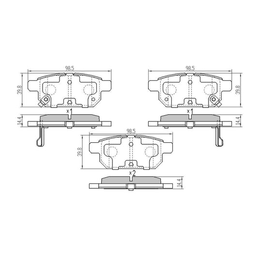 RDA GP Max Brake Pad Set Rear - RDB2394