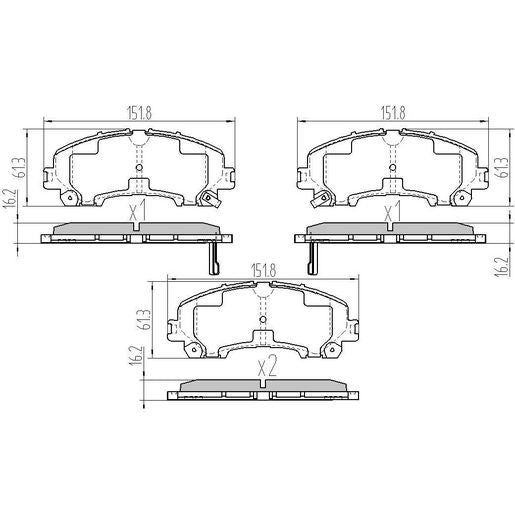 RDA GP Max Brake Pad Set Front - RDB2380